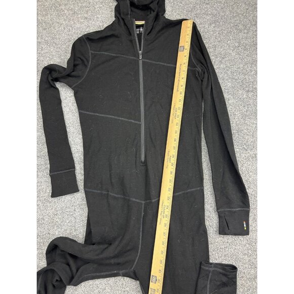 Smartwool Unitard Womens Large Black Hooded Merino Wool Zip One Piece Base Layer - Picture 6 of 10
